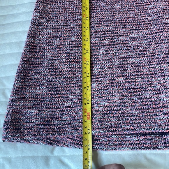 Loft Boucle Cotton Blend Pink & Black Funnel/Mock Neck Light Sweater/Top Size M - Picture 9 of 9